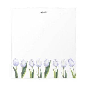 Bloc-note Elégante aquarelle pourpre Tulipe fleurit Floral
