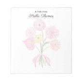 Bloc-note Elégante Aquarelle rose florale élégante (Devant)