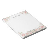 Bloc-note Elégante aquarelle rose pâle (Incliné)