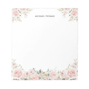 Bloc-note Elégante aquarelle rose pâle