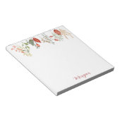 Bloc-note Elégante aquarelle Rustique Floral (Incliné)