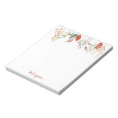 Bloc-note Elégante aquarelle Rustique Floral (Tourné)