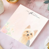 Bloc-note Elégante Aquarelle Yorkie Cute Personnalisée