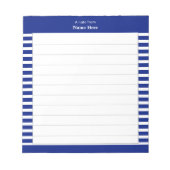 Bloc-note Elégante Bleu & Blancs Linne (Devant)