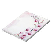 Bloc-note Elégante Cascade couleur Aquarelle rose orchidée (Tourné)