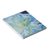 Bloc-note Elégante couleur bleue turquoise florale (Incliné)