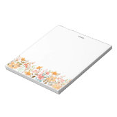 Bloc-note Elégante couleur couleur Fleur sauvage Floral (Tourné)