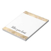 Bloc-note Elégante dentelle florale rose et or (Tourné)