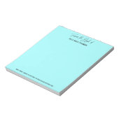 Bloc-note Élégante écriture manuscrite du bureau de Light Aq (Tourné)
