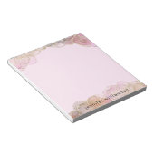 Bloc-note Élégante Feminine moderne Agate Pierre Encre rose (Incliné)