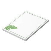 Bloc-note Élégante fougères vertes feuilles de bois (Tourné)