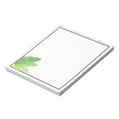 Bloc-note Élégante fougères vertes feuilles de bois (Tourné)