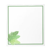 Bloc-note Élégante fougères vertes feuilles de bois (Devant)