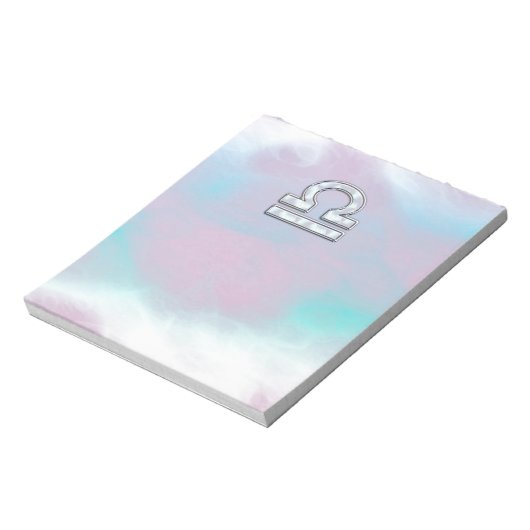 Bloc-note Élégante Libra Zodiac signe Mère de Pearl Style (Tourné)