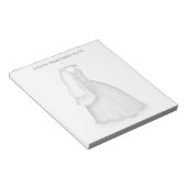 Bloc-note Élégante Mode Mariée Moderne de Style à Venir (Incliné)