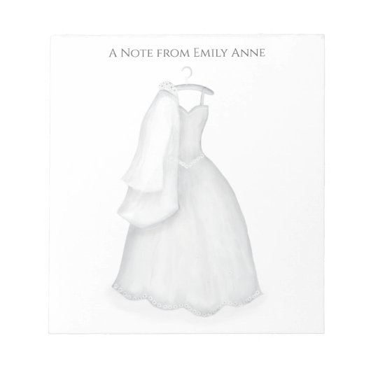 Bloc-note Élégante Mode Mariée Moderne de Style à Venir (Devant)