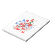 Bloc-note Élégante œuvre d'art de fleurs et de feuilles | Mi (Tourné)