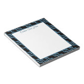 Bloc-note Elégante Parties scintillant Bleue Noir Chevron Ch (Incliné)