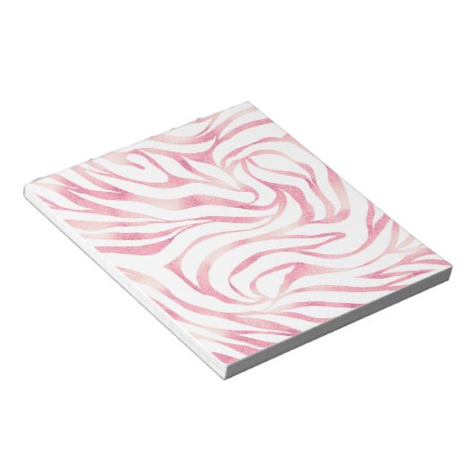 Bloc-note Elégante Parties scintillant Rose or Zebra White P (Incliné)