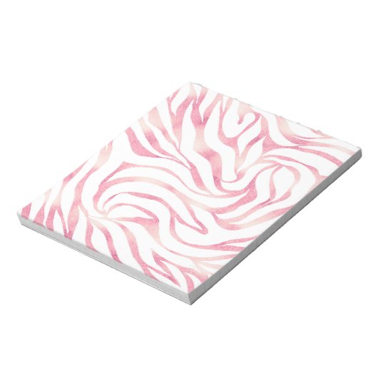Bloc-note Elégante Parties scintillant Rose or Zebra White P (Tourné)