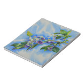 Bloc-note Elégante peinture à l'aquarelle de bleuet (Tourné)