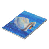 Bloc-note Elégante peinture d'aquarelle de cygne blanc (Tourné)