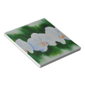 Bloc-note Elégante peinture d'orchidée tropicale blanche (Incliné)