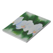 Bloc-note Elégante peinture d'orchidée tropicale blanche (Tourné)