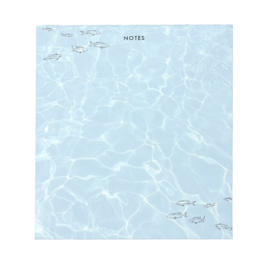 Bloc-note Elégante Piscine et Poisson (Devant)