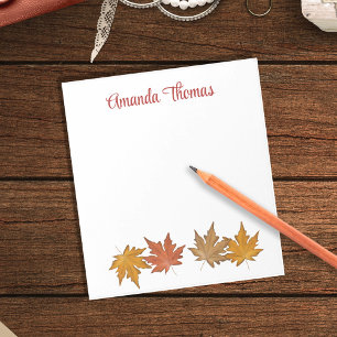 Bloc-note Élégantes feuilles d'érable personnalisées
