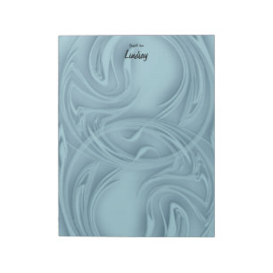 Bloc-note Élégantes grèves sur le Abstrait bleu