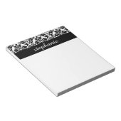 Bloc-note Elégants modèles Damask avec noir et blanc (Incliné)