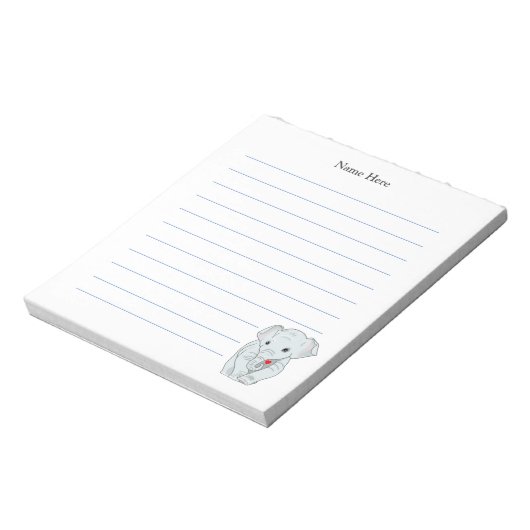 Bloc-note Élément aligné éléphant mignon (Tourné)