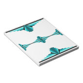 Bloc-note Éléments Art déco en vert turquoise (Incliné)