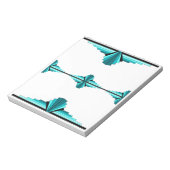 Bloc-note Éléments Art déco en vert turquoise (Tourné)
