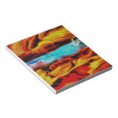 Bloc-note Eléments Chauds Et Froids Acrylique Verser Abstrai (Incliné)