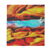Bloc-note Eléments Chauds Et Froids Acrylique Verser Abstrai (Devant)