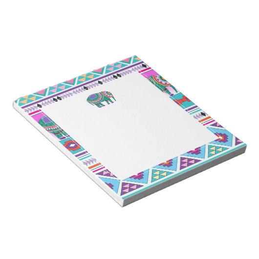 Bloc-note Eléphant avec Motif aztèque (Incliné)
