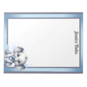 Bloc-note Eléphant bleu Cutie - Petite cacahuète (Devant)