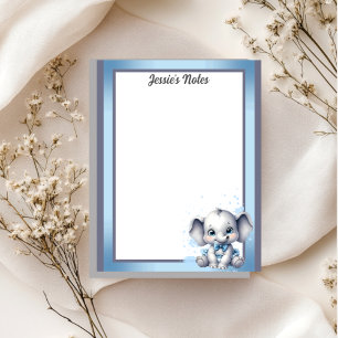 Bloc-note Eléphant bleu Cutie - Petite cacahuète