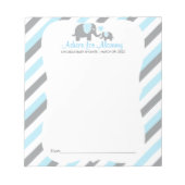 Bloc-note Eléphant bleu, gris blanc - Conseils (Devant)