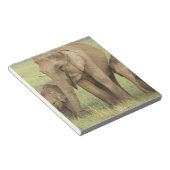 Bloc-note Éléphant d'Asie indien et jeunes (Incliné)