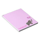 Bloc-note Elephant de fête (rose) (Incliné)