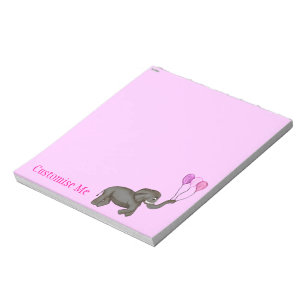 Bloc-note Elephant de fête (rose)