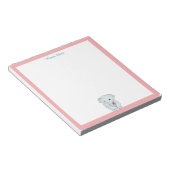 Bloc-note Eléphant mignon avec cadre rose clair Simple (Incliné)