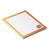 Bloc-note Eléphant mignon ; Orange Jaune (Incliné)