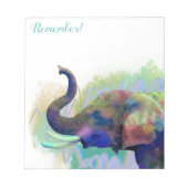 Bloc-note Elephant Never Forgets "Remeber" (Devant)