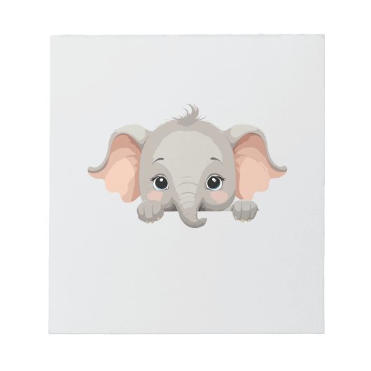 Bloc-note Elephant Peeking mignon adorable animal drôle Joye (Devant)