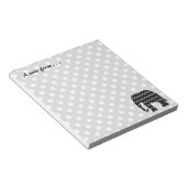 Bloc-note Eléphant Pois noir et blanc (Incliné)