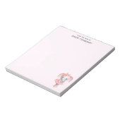 Bloc-note Eléphant rose et gris mou Ballerina (Tourné)